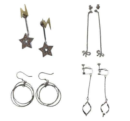 One Off Joblot of 8 MBLife 925 Sterling Silver Mixed Dangle Earrings