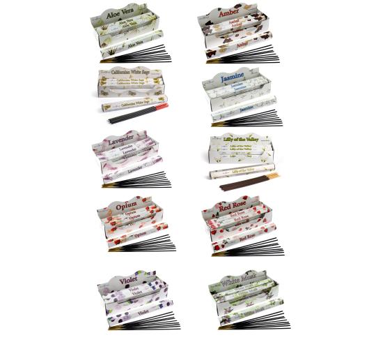 240 Box Stamford Incense Hex Packs (6 Per Box) - Classic Collection - Mix & Match