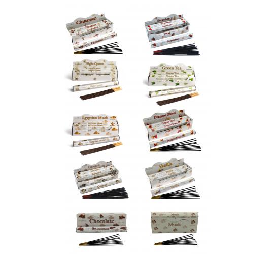48 Box Stamford Incense Hex Packs (6 Per Box) - Exotic Range - Mix & Match
