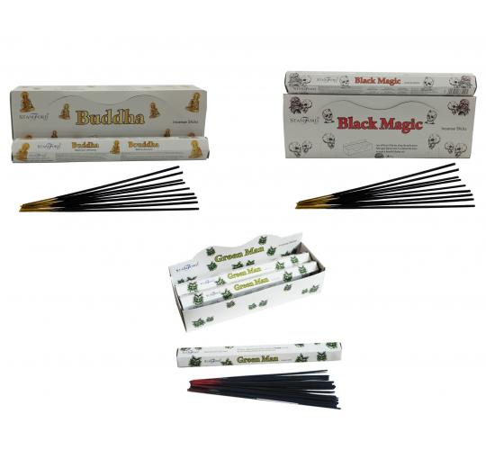 48 Box Stamford Incense Hex Packs (6 Per Box) - Mystical Collection - Mix & Match