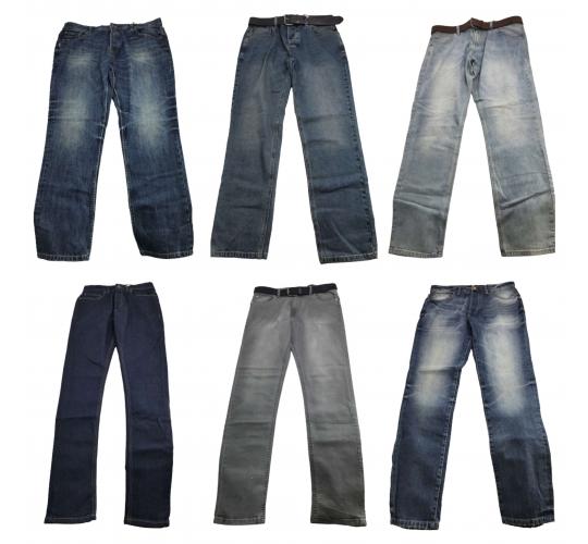 One Off Joblot of 19 Mens Mixed Style De-Branded Jeans - Super Skinny, Slim