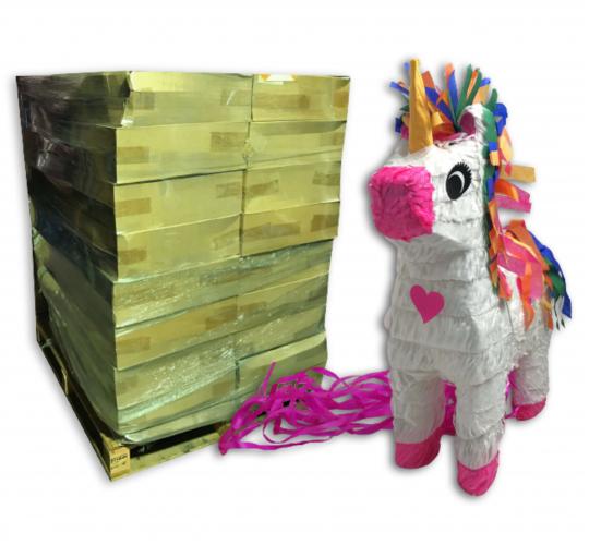 Pallet Of 74 Amscan Ya Otta Pinata Cardboard & Tissue Colourful Unicorn