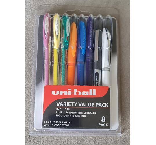 Uni-ball pen set of 8 pack