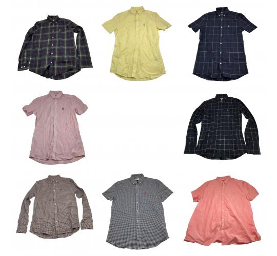 One Off Joblot of 13 Mens Mixed De-Branded Textured Shirts - Size XS-3XL