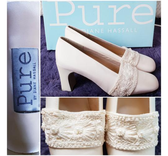 Diane Hassall 'Pure' Kingsley Silk Hand Finished Designer bridal Shoes 9 pairs