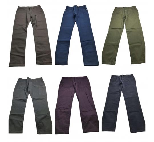 One Off Joblot of 20 Mens Mixed Colour & Style De-Branded Trousers