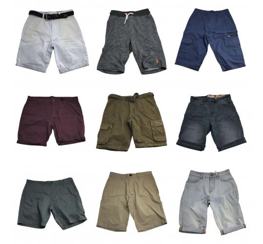 One Off Joblot of 35 Mens Mixed Colour & Style De-Branded Shorts