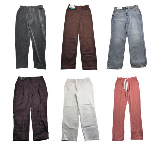 One Off Joblot of 14 Womens Mixed De-Branded Bottoms - Jeans, Leggings, Etc.