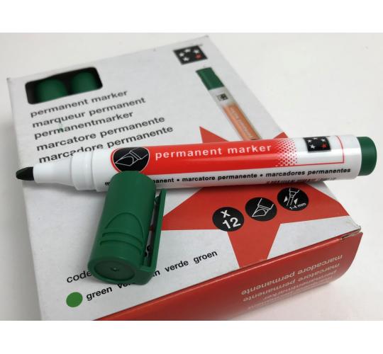 One Off Joblot of 94 5 Star Office Permanent Marker in Green (Pack of 12)