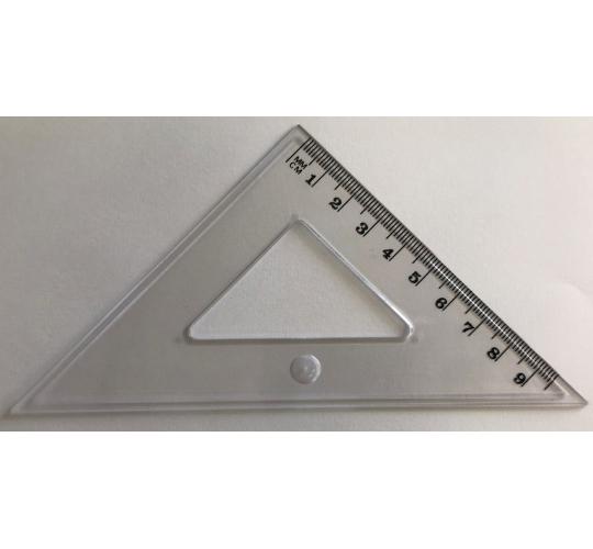 One Off Joblot of 1340 Premier Supplies 45 Degree Set Square Clear (Pack of 12)