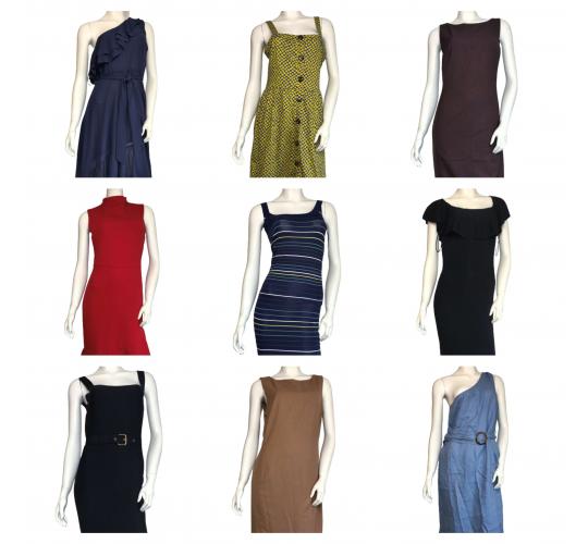 Wholesale Joblot of 21 Womens Mixed Style & Colour De-Branded Dresses