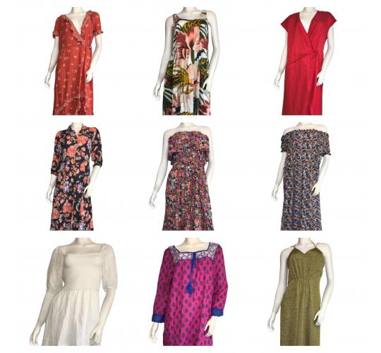 One Off Joblot of 11 Womens Mixed De-Branded Beachwear Dresses
