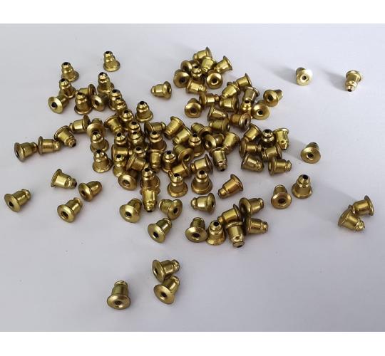 Wholesale Joblot of 5000 Antique Gold Coloured Bullet Earring Backs