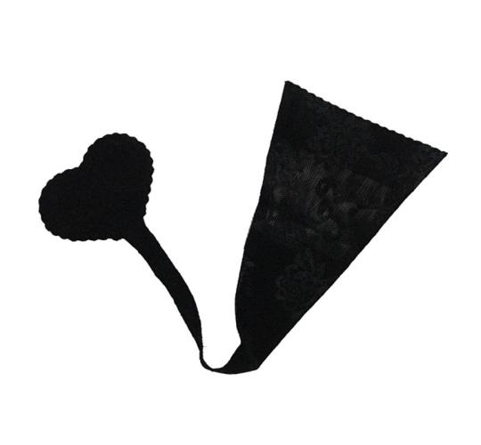 12pc_Invisible Strapless C-String Panties with Lace Heart Design_UK Seller_GCL095