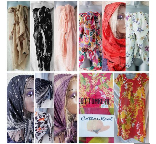 Lot (4) Flirt Summer Scarves, sarongs, beach dress & Wraps 11 designs 43 pieces