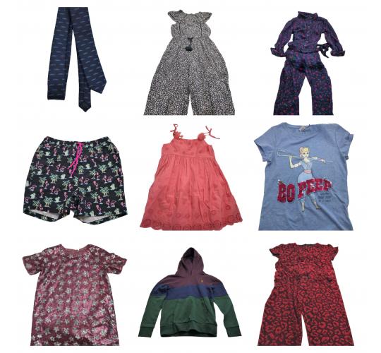 One Off Joblot of 9 Childrens Mixed Style & Colour De-Branded Clothing