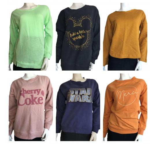 One Off Joblot of 21 Womens Mixed Style & Colour De-Branded Jumpers