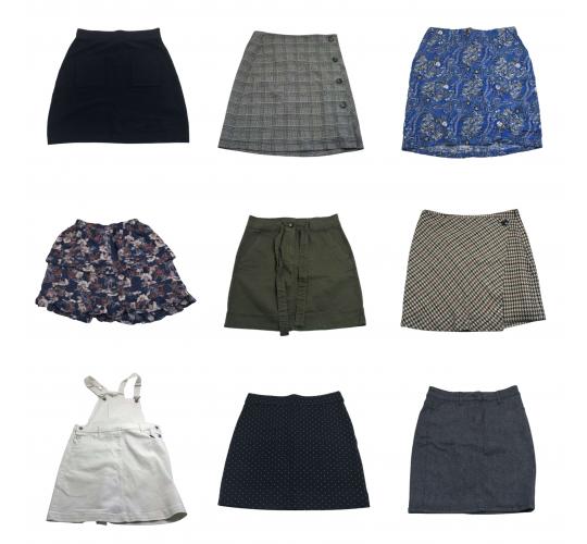 Wholesale Joblot of 16 Womens Mixed Style & Colour De-Branded Skirts