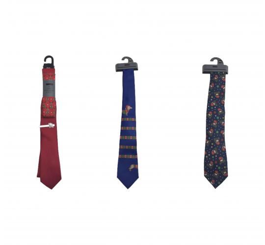 Wholesale Joblot of 30 Mixed Style De-Branded Christmas Ties