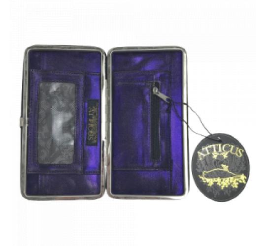 One Off Joblot of 54 Atticus Ladies 'Black Eyes' Studded Black Fashion Wallets