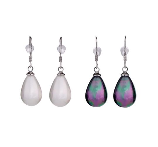 10pc_925 Sterling Silver Pearl Drop Earrings (Black or White)_UK Seller_GCJE073Variable