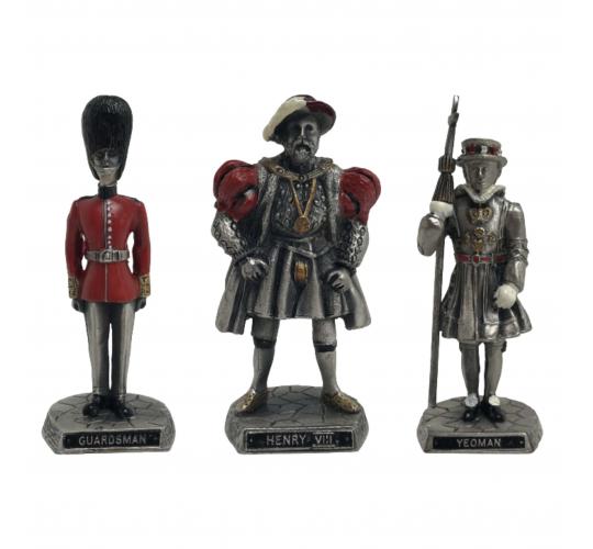 One Off Joblot of 35 Mixed WAPW Pewter Figures - Henry VIII, Guardsman, Yeoman