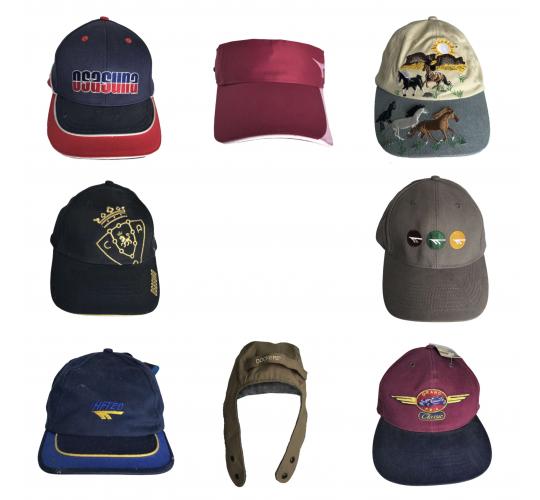 One Off Joblot of 8 Mixed Hats - Vintage, Caps, Visor Caps, Trapper Hats