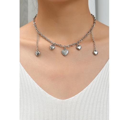 10pc_Love Heart Pendants Choker_UK seller_GCJ227