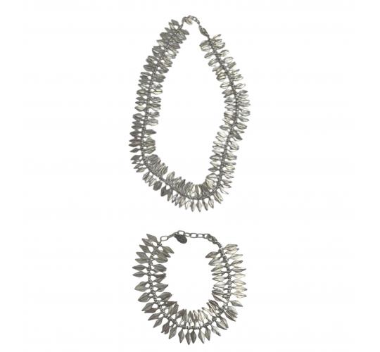 One Off Joblot of 8 Etnika Silver Colour Leaf Bracelets & Necklace