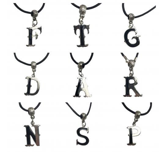Wholesale Joblot of 360 Silver & Black Colour Letter Fashion Necklaces