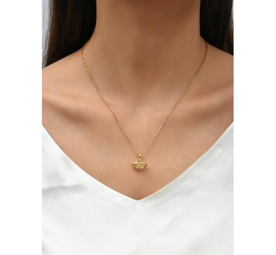 10pcs Gold Tone Planet Hollow Pendant Necklace|GCJ291|UK SELLER