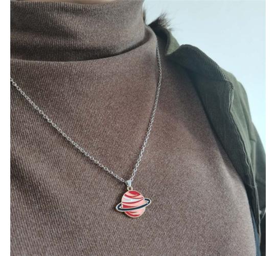 10pcs Silver Gold Tone Red Earth Globe Mars Pendant Necklace|GCJ301|UK SELLER