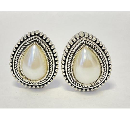 10pcs Pearl Teardrop Non Pierced Clip on Stud Earrings|GCJ315|UK SELLER