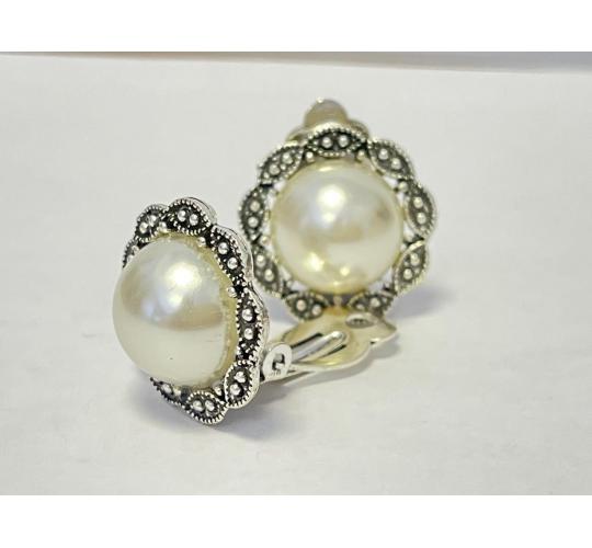 10pcs Pearl Round Non Pierced Clip on Stud Earrings|GCJ316|UK SELLER
