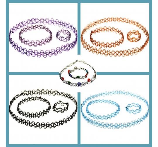 Wholesale Joblot of 100 Sets of 2 & 3  Boho Retro Elasticated Jewellery