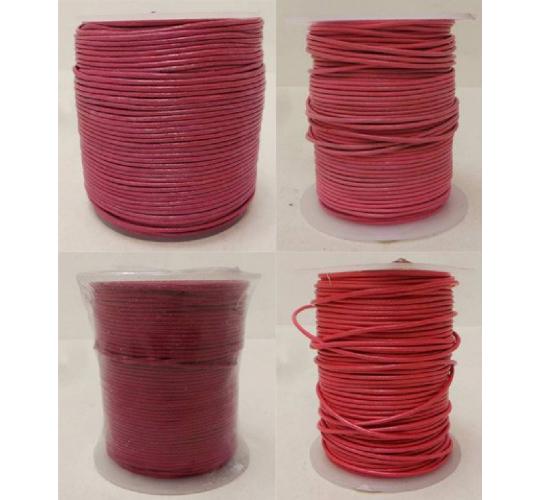 One Off Joblot of Approx 655m of Pink Real Leather Round Cords 4 Shades 1mm Wide