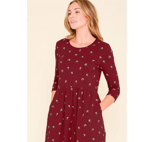 One Off Joblot of 8 Ladies Brakeburn Burgandy Eucalyptus Dress - Size 8