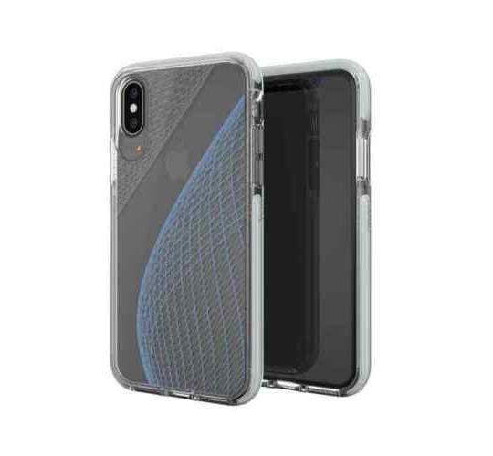 50 x Gear4 iPhone XS & X SPACE Victoria D30 ShockProof Slim Case Cover Clear/Blue