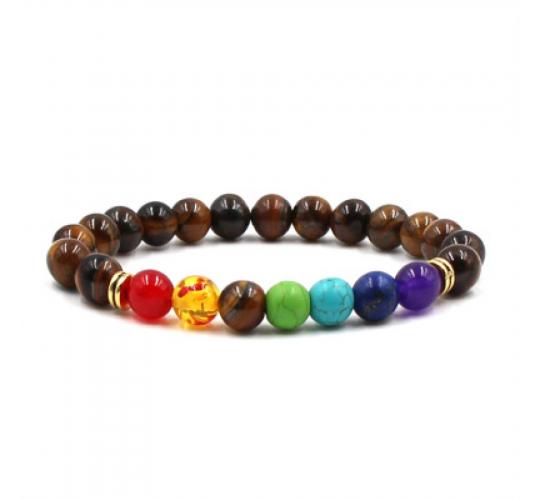 10pcs - Colorful and Tiger Eye Beads Bracelet Unisex|GCC001-9|UK SELLER