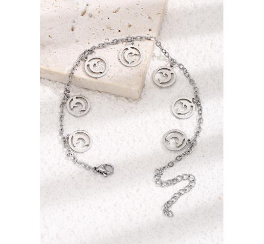 10 pcs - Silver Chain Anklet/Bracelet with Dolphin Charms|GCJA004-Silver|UK SELLER