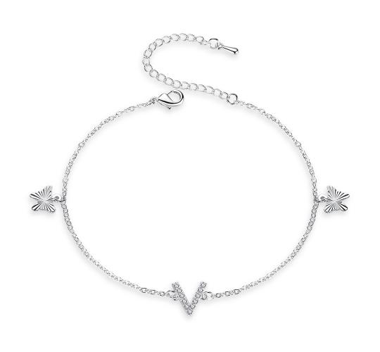 10 pcs - Silver Chain Anklet/Bracelet with Butterfly Charms|GCJA005-Silver|UK SELLER