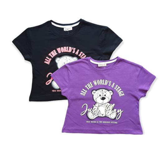 Brand New Joblot of Girls 10 Pack/2 Colours T-Shirt (3y-8y)