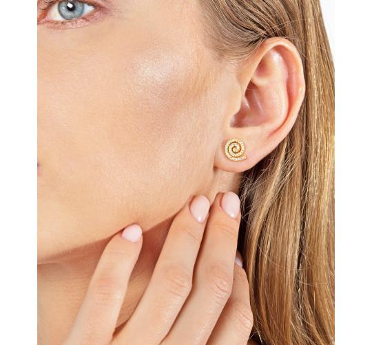 Gold plated swirl earrings