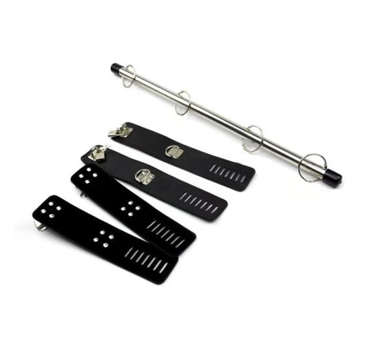10 pcs - Luxury Restraint Bondage Set With Bar, Ankle Cuffs and Handcuffs|GCSM018|UK SELLER