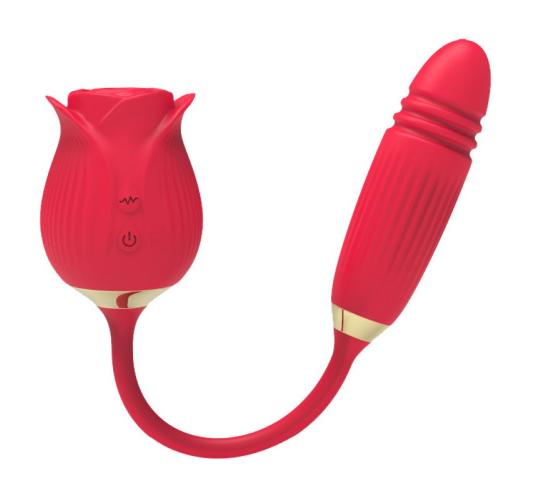 5 pcs - 12 Frequencies Flaming Rose Mini Massager Vibrator 5 Modes Suctions - Red|GCAP119-Red|UK SELLER