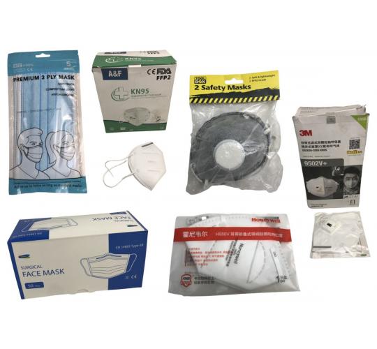 Joblot of 323 Packs of Face Masks - Surgical, Dust, Protective/Safety