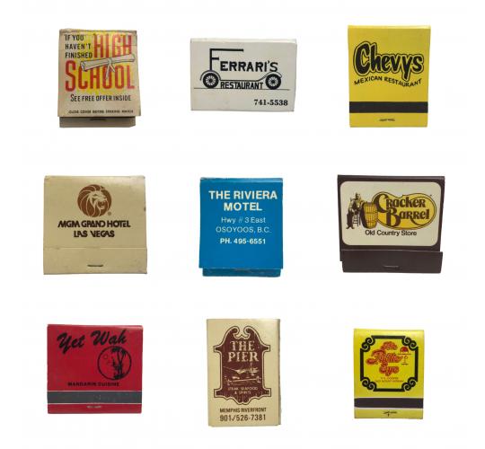 One Off Joblot of 121 Mixed Vintage Matches - Hotels, Restaurants, Etc.