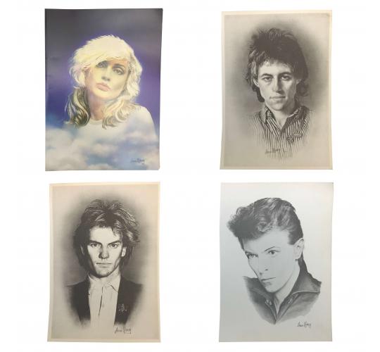 One Off Joblot of 226 Mixed Vintage 1980's Musician Blank Cards