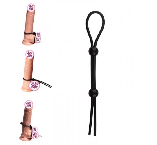 10 pcs - Adjustable Silicone Double Cock Ring - Black|GCAP091-Black|UK SELLER