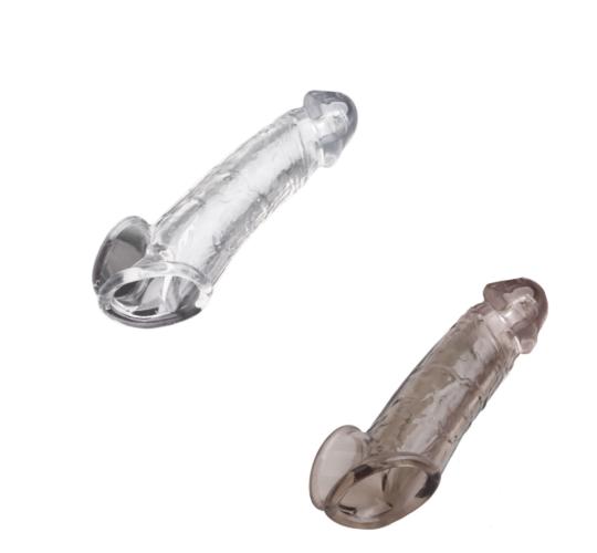 20 pcs - Penis Extender with Ball Loop - 2 Random Colours - Clear and Grey|GCAP108-Clear/Grey|UK SELLER